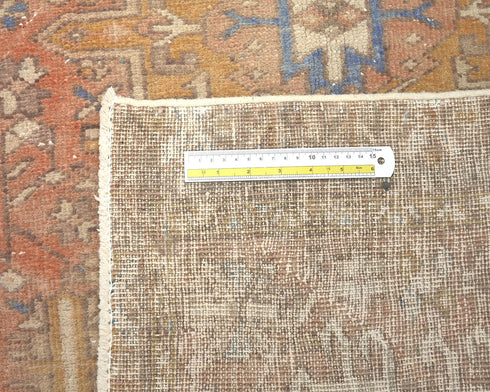 10 Ft Vintage Brown Persian Style Hand Knotted Low Pile Wool Runner Rug